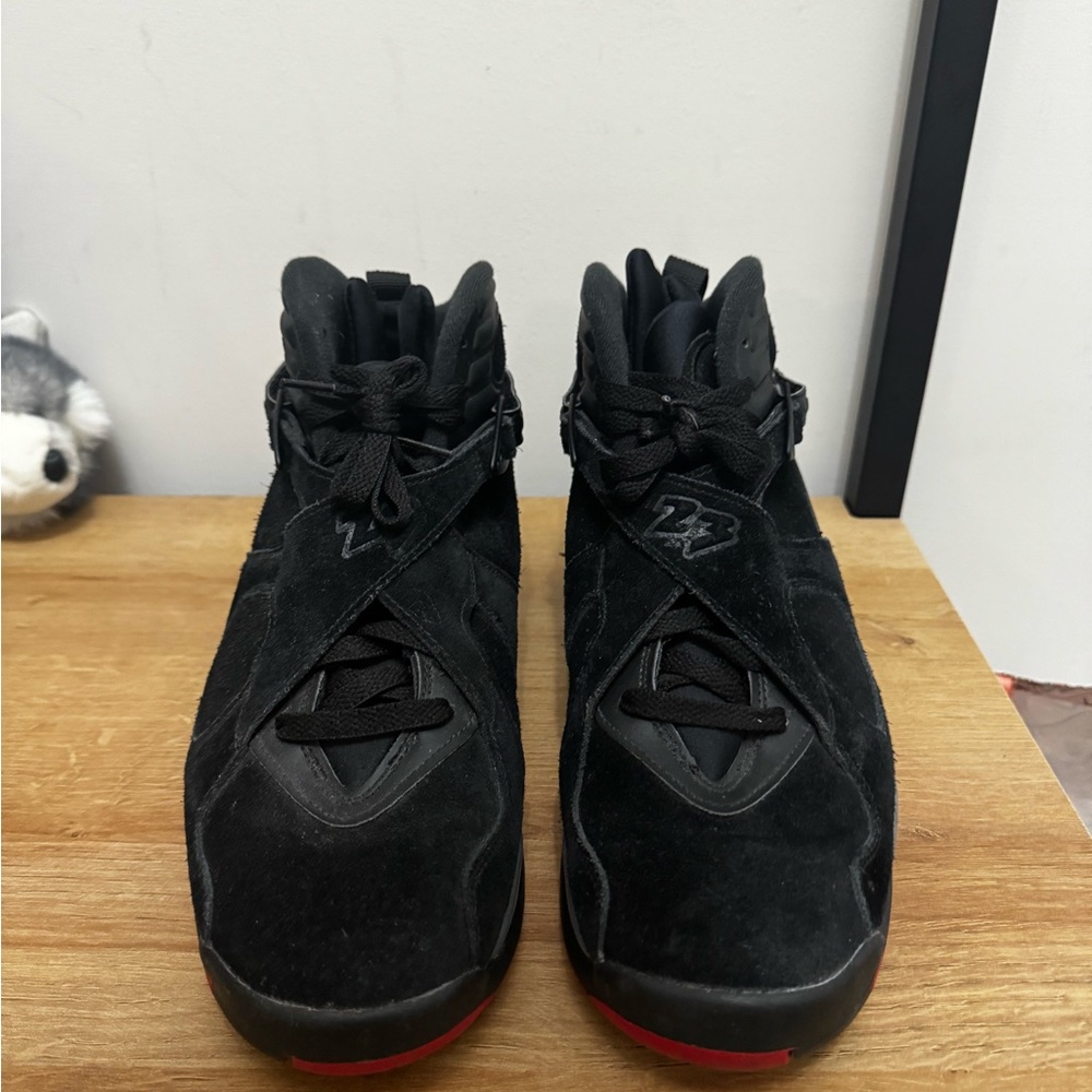 Jordan Black and Red High-Top Sneakers